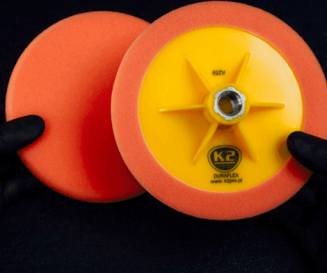  DURAFLEX ORANGE  M-14  ספוג תפוז לפוליש בינוני קצה מחוספס מתברגת